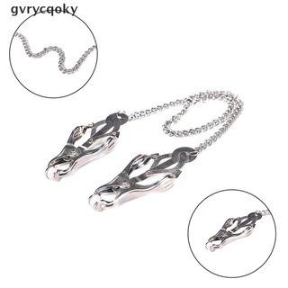gvrycqoky adulto juguete sexual herramienta pezón abrazaderas clip de pecho con cadena fetiche metal plata usls, mx
