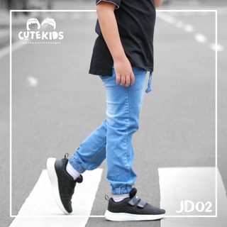 Jd | Jogger pantalones de mezclilla niños Jogger Jeans Unisex niños niñas 3-12 años (5)