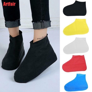 {Artfair}Overshoes Rain Silicone Waterproof Shoes Covers Boots Cover Protector Recyclable