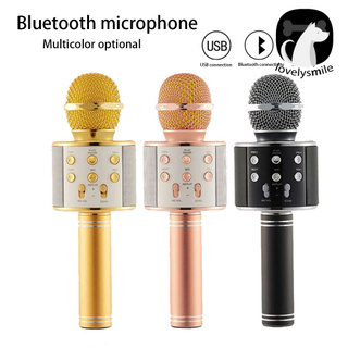 [Lovely] micrófono inalámbrico Bluetooth Karaoke teléfono reproductor de música grabación KTV micrófono altavoz