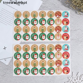 [treewaterhot] 120 pegatinas de regalo de navidad, redondas, etiquetas mx