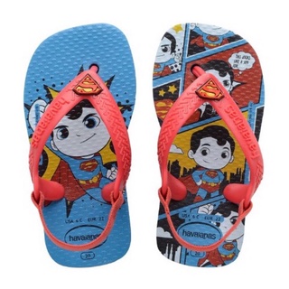 Havaianas Superman Blue Baby Herois (turquesa) - ORIGINAL Baby Sandals STORE