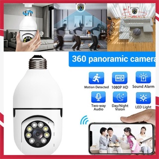 Cámara de bombilla E27 1080P inalámbrica Wifi PTZ IP cámara de luz nocturna de seguridad para el hogar cámara panorámica de 360 °