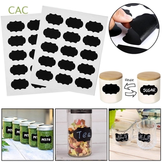 CAC 15/30PCS DIY pizarra calcomanía autoadhesiva etiqueta etiqueta adhesiva suministros para el hogar borrable organizador de cocina especias tarro etiqueta