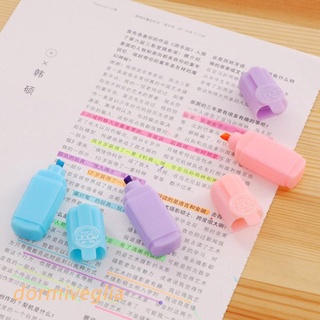 dormi 6pcs mini colorido color caramelo resaltadores promocionales arte marcadores fluorescentes bolígrafo regalo papelería