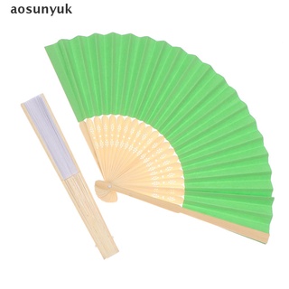 【uny】 Folding Fan Hand DIY Chinese Folding Fan Wooden Bamboo Antiquity Folding Fan .