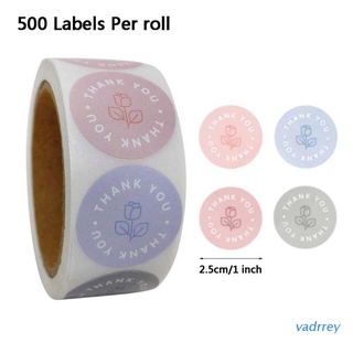 va 500pcs 1 pulgada rosa gracias pegatina sello etiquetas hechas a mano scrapbooking decoración