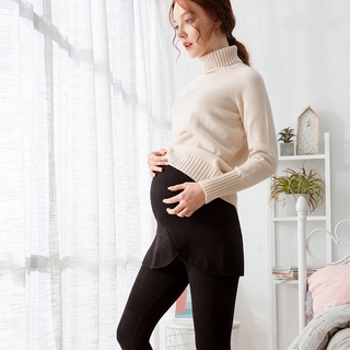 Cintura alta vientre mujeres embarazadas Leggings roscado embarazo Capri-pantalones falsos C01#