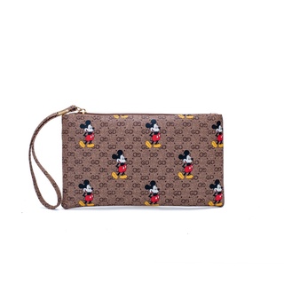 teléfono móvil cartera Mickey Mouse embrague bolsa de cuero monedero Simple y elegante bolsa pequeña cartera para las mujeres (4)