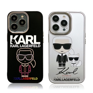 Karl Lagerfeld-Carcasa Para iPhone 13 , 12 , 11 Pro Max X XS XR 7 8 Plus , Cubierta Suave