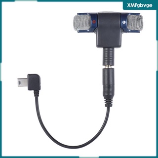 [xmfgbvge] micrófono + adaptador de micrófono para accesorios micrófono estéreo externo 3,5 mm mini usb micrófono adaptador cable para 3 3+ 4