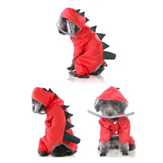 [chitengye] impermeable para mascotas cachorro de cuatro pies con capucha transparente impermeable lluvia ropa (2)