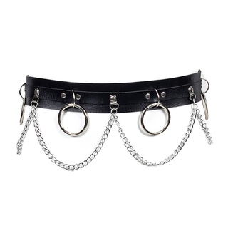 du retro cinturón de vientre punk cuero cadenas de cintura accesorios de cuerpo joyería para las mujeres