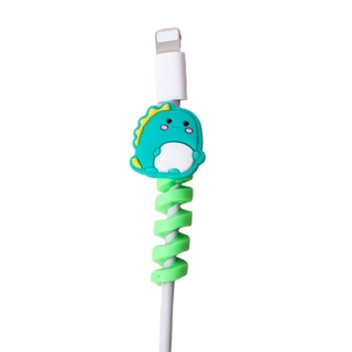 Lovely Cartoon Charger Cable Pipeline Bracket Data Cable Protective Cover Earphone Protective Cable Covering Line 7 Color Available (2)