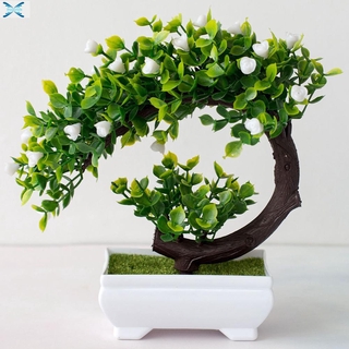 Árbol De Flores De Artesanía Artificial Bonsai Con Maceta Jardín En Con Decoración De Olla Arte Oficina Planta Hotel Nuevo (4)