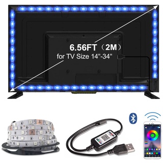 * Bluetooth compatible USB LED Tira De Luz 5050 SMD DC 5V RGB Luces Flexibles Cinta TV Escritorio Decoración Cuento De Hadas (5)