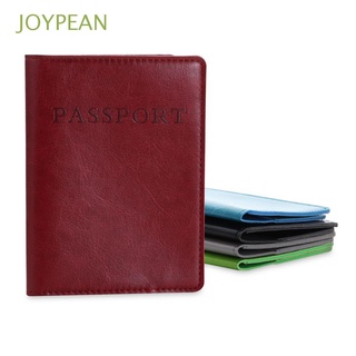 JOYPEAN mujeres pasaporte caso Unisex tarjeta de identificación titular pasaporte cubierta hombres moda suministros de viaje cuero PU cartera/Multicolor