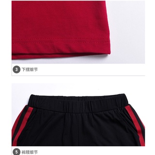 [listo stock] ropa deportiva de las mujeres verano 2021 nuevo tamaño suelto ropa casual moda manga corta traje de dos piezas (8)
