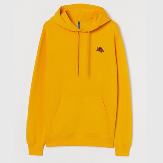 H&m Lil Rose amarillo sudadera con capucha Original - chaquetas/jerseys/suéteres HnM impreso sudadera con capucha - HM dividido