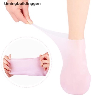 timingbuildinggen 1 par de calcetines de cuidado de pies spa de silicona hidratante gel anti grietas protectores tbg
