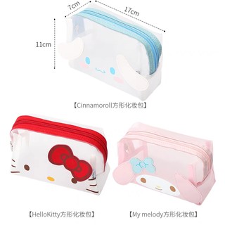 Versátil bolsa cosmética cartera Hello Kitty My Melody Cinnamoroll MINISO caja (2)