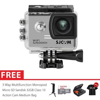 SJCAM SJ5000x Elite 4K cámara de acción 3 Way SUPER 32GB - plata