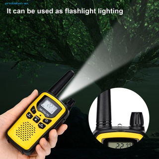 predowhen Compact Radio Walkie Talkie 0.5W Handheld Children Walkie Talkie Flashlight Design for Outdoors
