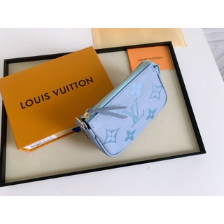 [Con Caja] 100 % Original Auténtico Louis Vuitton LV Bolsa De Cadena M80501 Mini Mahjong La Llave De Cuero Impreso Embrague (4)