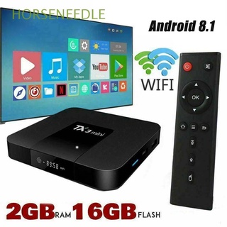 horseneedle 2gb+16gb tv box 4k media player smart tv box android 8.1 hdmi 1gb+8gb hd quad core wifi tv receptores
