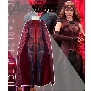 Scarlet Cosplay Witch Wanda Maximoff Superheroine Costume High Quality Vision Battle Outfit