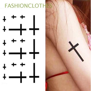 fashionclothes 2pcs cross tattoo 10.5*6cm temporal pegatinas tatuajes adhesivo nuevo sexy impermeable arte corporal negro cara falso tatoo/multicolor