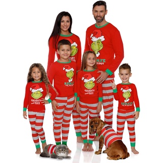 Navidad familia coincidencia pijamas madre hija padre hijo conjunto de ropa de las mujeres niñas niños Halloween rojo ropa de dormir mirada familiar (1)
