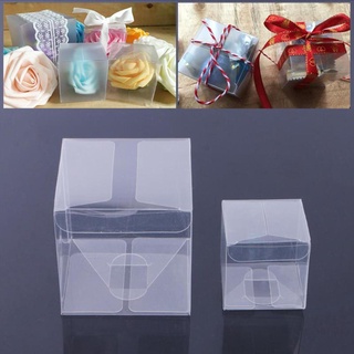 Cuadrado Pvc transparente regalo cubo cajas caramelo boda transparente decoración fiesta H2C0