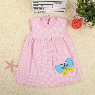SS bebé recién nacido impresión vestido bordado niñas verano sin mangas Mini vestidos (6)