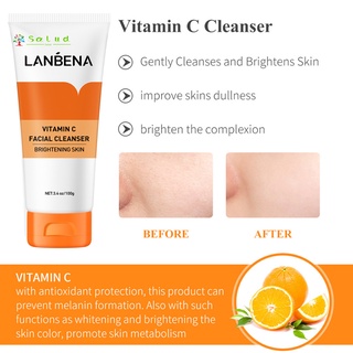 [piel] LANBENA 80g uva vitamina C crema limpiadora hidratante limpiador Facial (8)