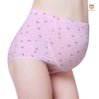 Women Underwear High Waist Belly Support Solid Color Elastic Panties for Pregnant Maternity