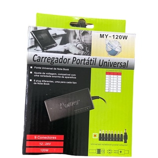 Cargador Universal Laptop Voltaje Variable 8 Puntas 12 - 24v