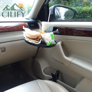 Cilify asiento de coche comida Snack bebida taza bandeja con abrazadera soporte Clip tipo placa fija perezoso mesa de comedor soporte de coche (8)