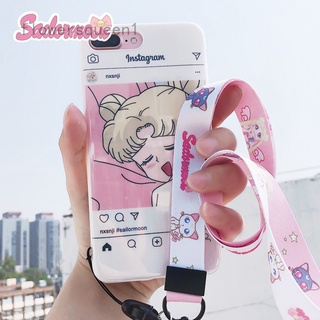 flowersqueen Sailor Moon Cat Luna Artermis Mobile Phone ID Badge Holder Neck Straps Fashion Lanyard Keychain