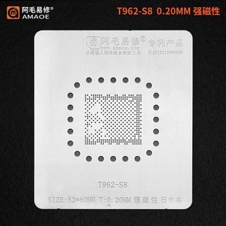 0.2mm Amaoe MSD6 HP-0027 T962-S8 BGA Plantilla De Reballing Para Pantalla LCD De TV IC Chip Plantación Malla De Acero (1)