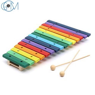 xilófono de madera colorido con 15 tonos/percusión/instrumento musical