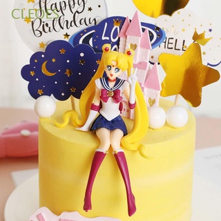 Sailor Moon CLEOES figura de dibujos animados modelo de juguetes estatua muñeca juguete marinero luna figura de acción Super marinero luna adornos de escritorio pastel de cumpleaños PVC decoración de pastel figura de acción miniaturas