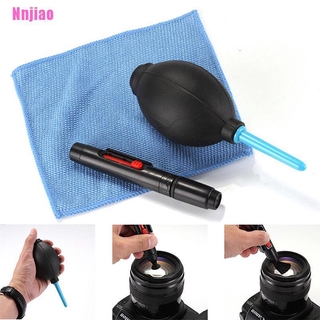 <Nnjiao> 3 en 1 limpiador de lentes limpiador de polvo pluma soplador Kit de tela para cámara Dslr Vcr