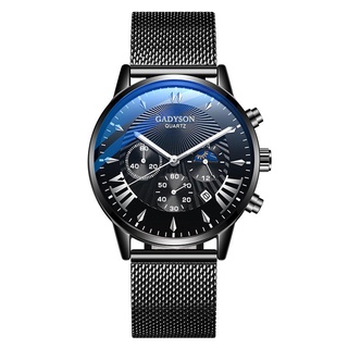 los mejores relojes de lujo de la famosa marca de los hombres de acero inoxidable de malla calendario reloj de los hombres de negocios luminoso reloj de cuarzo relogio masculino