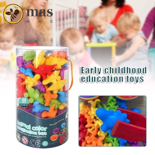 niños arco iris juego de coincidencia juego de juguetes portátil niños clasificación de color sensorial rompecabezas juguetes novedad regalo