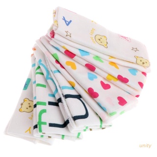 opp1 6Pcs Baby Cartoon Towels Handkerchief Bathing Feeding Face Washcloth Wipe Cloth