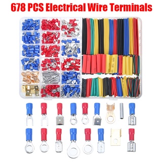 678 PCS Car Electrical Wire Terminals Insulated Crimp Connectors Spade Set Kit ☆hengmaTimeVip