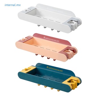 int0 soporte de fregona multifuncional bandeja de almacenamiento con ganchos toallero accesorios de baño (1)