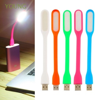 YOUNG 2Pcs Bright USB LED Light Mini Silica Gel Reading Lamp Laptop Notebook Fashion Computer Flexible/Multicolor (1)