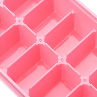 JEREMY Kitchen Tools Ice Maker Freezer Freezer Mould Ice Cube Tray 16 Cavity with Lid Cover Stocked Ice Cube Box Jelly Mold/Multicolor (4)